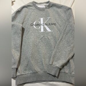Calvin Klein Jeans Men's Crewneck Sweater in Gray